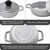 image:imageIMUSA Caldero Cast Aluminum Stock Pot 7 Qt with Glass Lid 30 cm Diameter Heavy Bottom Cooking Pot with Riveted Handles Oven Safe Rice Pot for Stews Soups and BeansMini