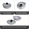 image:imageIMUSA Caldero Cast Aluminum Stock Pot 7 Qt with Glass Lid 30 cm Diameter Heavy Bottom Cooking Pot with Riveted Handles Oven Safe Rice Pot for Stews Soups and BeansGlass Lid