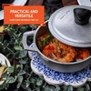 image:imageIMUSA Caldero Cast Aluminum Stock Pot 7 Qt with Glass Lid 30 cm Diameter Heavy Bottom Cooking Pot with Riveted Handles Oven Safe Rice Pot for Stews Soups and BeansMini