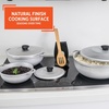 image:imageIMUSA Caldero Stock Pot with Lid 3pc Set 15357 QT Cast Aluminum Perfect for Serving Large amp Small Groups Riveted Handles Made in Colombia Silver15357 Quarts