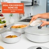image:imageIMUSA Caldero Stock Pot with Lid 3pc Set 15357 QT Cast Aluminum Perfect for Serving Large amp Small Groups Riveted Handles Made in Colombia Silver357 11 Quarts