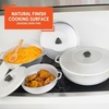 image:imageIMUSA Caldero Stock Pot with Lid 3pc Set 15357 QT Cast Aluminum Perfect for Serving Large amp Small Groups Riveted Handles Made in Colombia Silver357 11 Quarts