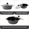 image:imageIMUSA Cocotte Cast Aluminum Ceramic Nonstick Caldero with Glass Lid 7Qt Black