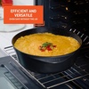 image:imageIMUSA Cocotte Cast Aluminum Ceramic Nonstick Caldero with Glass Lid 7Qt Black