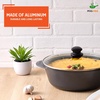image:imageIMUSA Cocotte Cast Aluminum Ceramic Nonstick Caldero with Glass Lid 7Qt Black