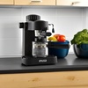 image:imageIMUSA Electric Espresso Cappuccino Maker 4 Cup Capacity with Milk Frother Black Coffee Machine for Home Barista ExperienceClassic