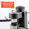 image:imageIMUSA Electric Espresso Cappuccino Maker 4 Cup Capacity with Milk Frother Black Coffee Machine for Home Barista ExperienceClassic