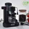 image:imageIMUSA Electric Espresso Cappuccino Maker 4 Cup Capacity with Milk Frother Black Coffee Machine for Home Barista ExperienceClassic