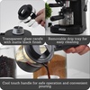 image:imageIMUSA Electric Espresso Cappuccino Maker 4 Cup Capacity with Milk Frother Black Coffee Machine for Home Barista ExperienceClassic