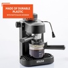 image:imageIMUSA Electric Espresso Cappuccino Maker 4 Cup Capacity with Milk Frother Black Coffee Machine for Home Barista ExperienceClassic