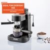 image:imageIMUSA Electric Espresso Cappuccino Maker 4 Cup Capacity with Milk Frother Black Coffee Machine for Home Barista ExperienceClassic