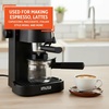 image:imageIMUSA Electric Espresso Cappuccino Maker 4 Cup Capacity with Milk Frother Black Coffee Machine for Home Barista ExperienceNew Classic