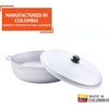 image:imageIMUSA GAU80508 Jumbo Traditional Natural Caldero for Cooking and Serving 18 Quart SilverAluminum Lid