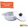 image:imageIMUSA GAU80508 Jumbo Traditional Natural Caldero for Cooking and Serving 18 Quart SilverAluminum Lid