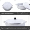 image:imageIMUSA GAU80508 Jumbo Traditional Natural Caldero for Cooking and Serving 18 Quart SilverAluminum Lid