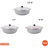 image:imageIMUSA GAU80508 Jumbo Traditional Natural Caldero for Cooking and Serving 18 Quart SilverAluminum Lid