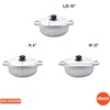 image:imageIMUSA GAU80508 Jumbo Traditional Natural Caldero for Cooking and Serving 18 Quart SilverAluminum Lid