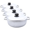 image:imageIMUSA GAU80508 Jumbo Traditional Natural Caldero for Cooking and Serving 18 Quart SilverAluminum Lid