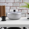 image:imageIMUSA GAU80508 Jumbo Traditional Natural Caldero for Cooking and Serving 18 Quart SilverAluminum Lid