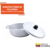 image:imageIMUSA GAU80508 Jumbo Traditional Natural Caldero for Cooking and Serving 18 Quart SilverAluminum Lid
