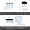 image:imageIMUSA Mini Electric Rice Cooker 6 Cup Cooked 3 Cup Uncooked  Ceramic Nonstick Pot Small Multi Cooker for Rice Quinoa Oatmeal Stew  Keep Warm  Compact for Dorm RV Kitchen