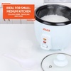 image:imageIMUSA Mini Electric Rice Cooker 6 Cup Cooked 3 Cup Uncooked  Ceramic Nonstick Pot Small Multi Cooker for Rice Quinoa Oatmeal Stew  Keep Warm  Compact for Dorm RV Kitchen