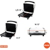 image:imageIMUSA Stainless Steel Panini Press Electric with Adjustable Temperature Settings and Nonstick Plates 1200W12 x 10 inches Pack of 1