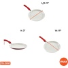 image:imageIMUSA USA 11 Nonstick Marble Interior Comal with SoftTouch Handle Ruby Red
