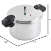 image:imageIMUSA USA A41780807 16Qt Jumbo Stovetop Pressure Cooker with Regulator and Side Handles Silver16 Quarts