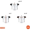 image:imageIMUSA USA A41780807 16Qt Jumbo Stovetop Pressure Cooker with Regulator and Side Handles Silver22 Quarts