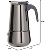 image:imageIMUSA USA B12022062M Stainless Steel Stovetop Espresso Coffeemaker 6Cup Silver4 Cups