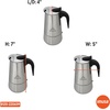image:imageIMUSA USA B12022062M Stainless Steel Stovetop Espresso Coffeemaker 6Cup Silver4 Cups