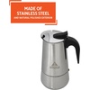 image:imageIMUSA USA B12022062M Stainless Steel Stovetop Espresso Coffeemaker 6Cup Silver6 Cups