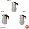 image:imageIMUSA USA B12022062M Stainless Steel Stovetop Espresso Coffeemaker 6Cup Silver6 Cups