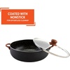 image:imageIMUSA USA Black 44Qt Stone Caldero with Woodlook Handles and Knob 44 Quart44 Quarts