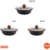 image:imageIMUSA USA Black 44Qt Stone Caldero with Woodlook Handles and Knob 44 Quart44 Quarts