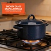 image:imageIMUSA USA C206661062810W Speckled Enamel Stock Pot with Lid 4 Quart Blue4 Quarts