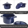 image:imageIMUSA USA C206661062810W Speckled Enamel Stock Pot with Lid 4 Quart Blue4 Quarts