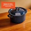image:imageIMUSA USA C206661062810W Speckled Enamel Stock Pot with Lid 4 Quart Blue4 Quarts