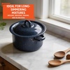 image:imageIMUSA USA C206661062810W Speckled Enamel Stock Pot with Lid 4 Quart Blue4 Quarts