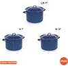 image:imageIMUSA USA C206661062810W Speckled Enamel Stock Pot with Lid 4 Quart Blue6 Quarts