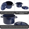 image:imageIMUSA USA C206661062810W Speckled Enamel Stock Pot with Lid 4 Quart Blue6 Quarts