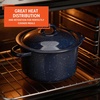 image:imageIMUSA USA C206661062810W Speckled Enamel Stock Pot with Lid 4 Quart Blue6 Quarts