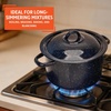 image:imageIMUSA USA C206661062810W Speckled Enamel Stock Pot with Lid 4 Quart Blue6 Quarts