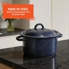 image:imageIMUSA USA C206661062810W Speckled Enamel Stock Pot with Lid 4 Quart Blue6 Quarts