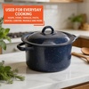 image:imageIMUSA USA C206661062810W Speckled Enamel Stock Pot with Lid 4 Quart Blue6 Quarts