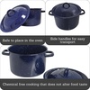 image:imageIMUSA USA C206661062810W Speckled Enamel Stock Pot with Lid 4 Quart Blue6 Quarts Pack of 2