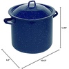image:imageIMUSA USA C206661062810W Speckled Enamel Stock Pot with Lid 4 Quart Blue78 Quarts