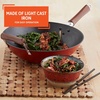 image:imageIMUSA USA GKG61021 Light Cast Iron Wok 14 Red HandlesBlack