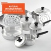 image:imageIMUSA USA Heavy Duty 13Piece Cast Aluminum Cajun Cookware Set Silver13 Piece
